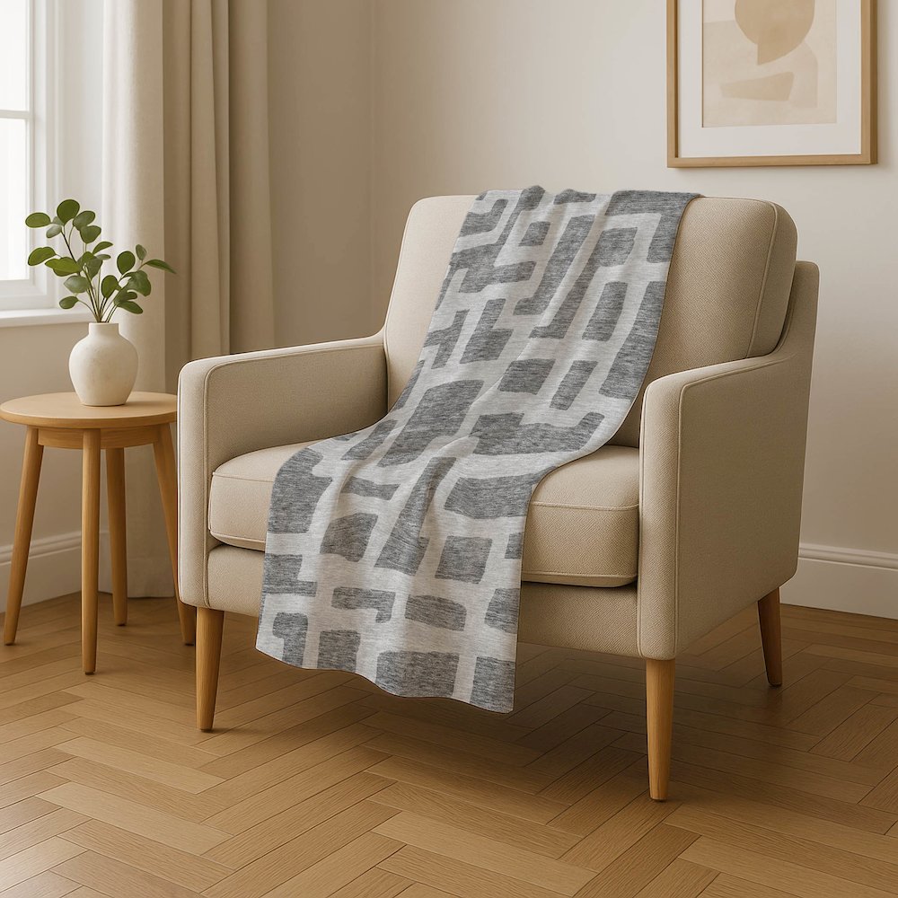 Premium Machine Washable ASB903 Gray 50" x 70" Sherpa Throw Blanket. Picture 4