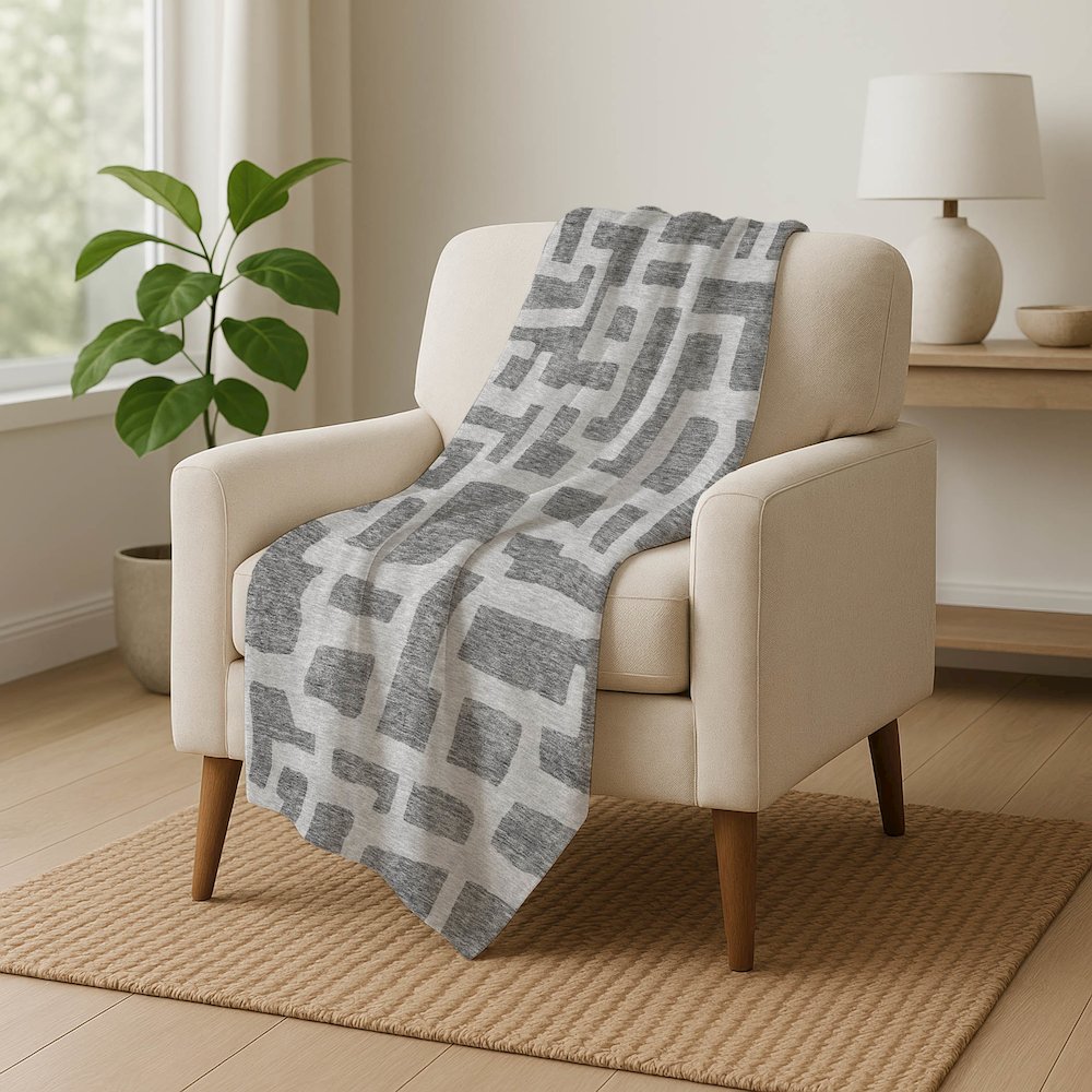 Premium Machine Washable ASB903 Gray 50" x 70" Sherpa Throw Blanket. Picture 5