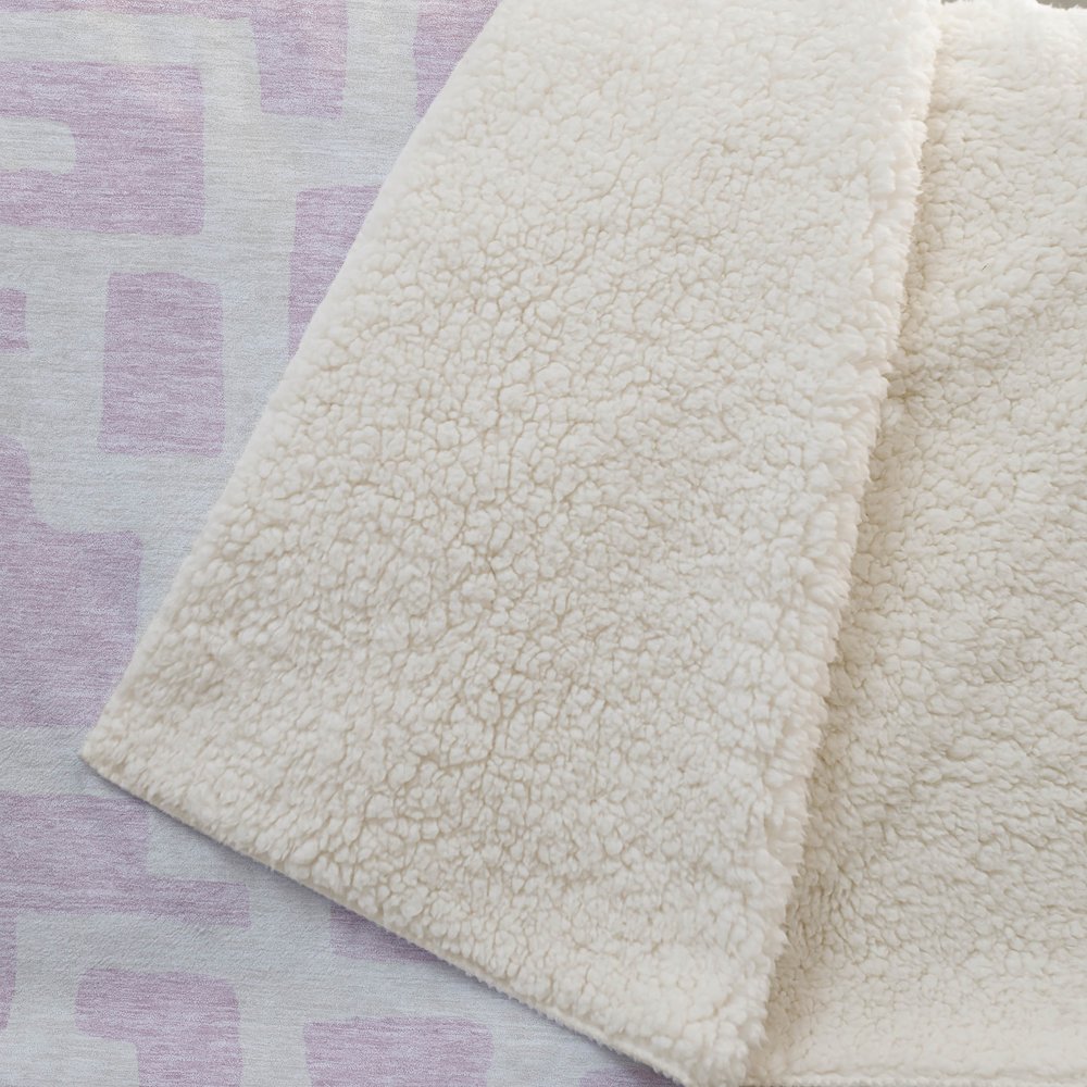 Premium Machine Washable ASB903 Pink 50" x 70" Sherpa Throw Blanket. Picture 2