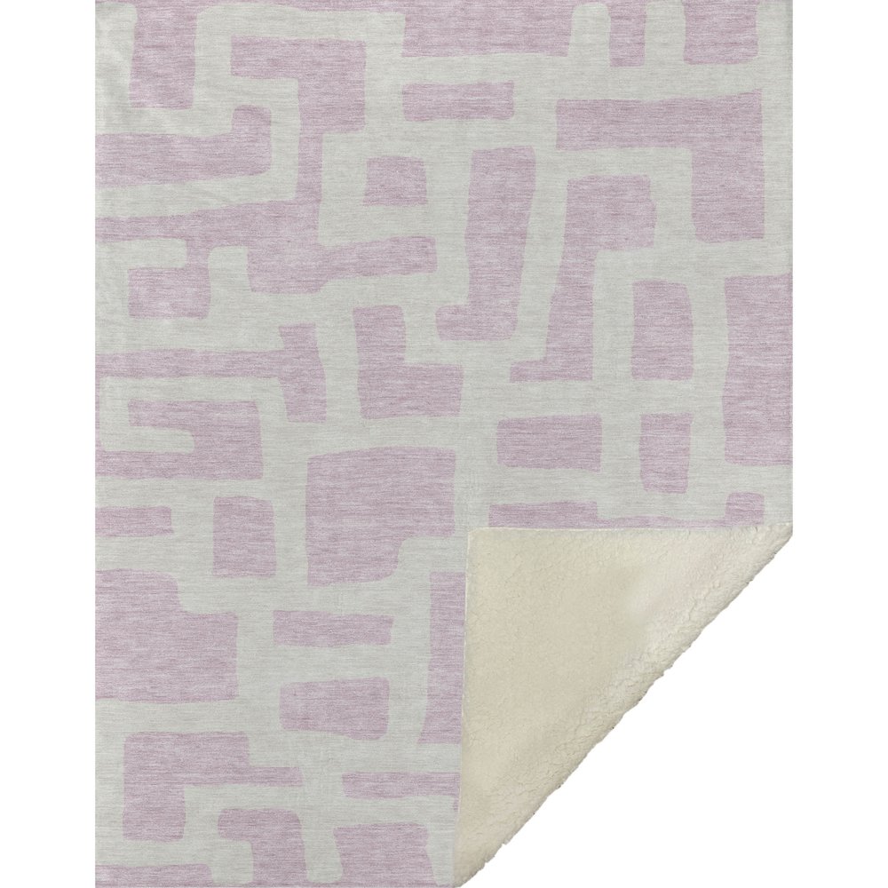 Premium Machine Washable ASB903 Pink 50" x 70" Sherpa Throw Blanket. Picture 1