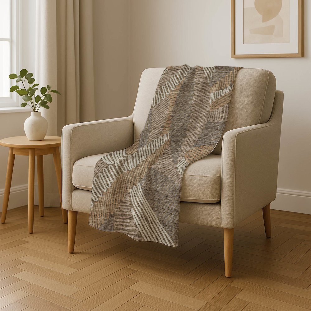 Premium Machine Washable ASB904 Brown 50" x 70" Sherpa Throw Blanket. Picture 4