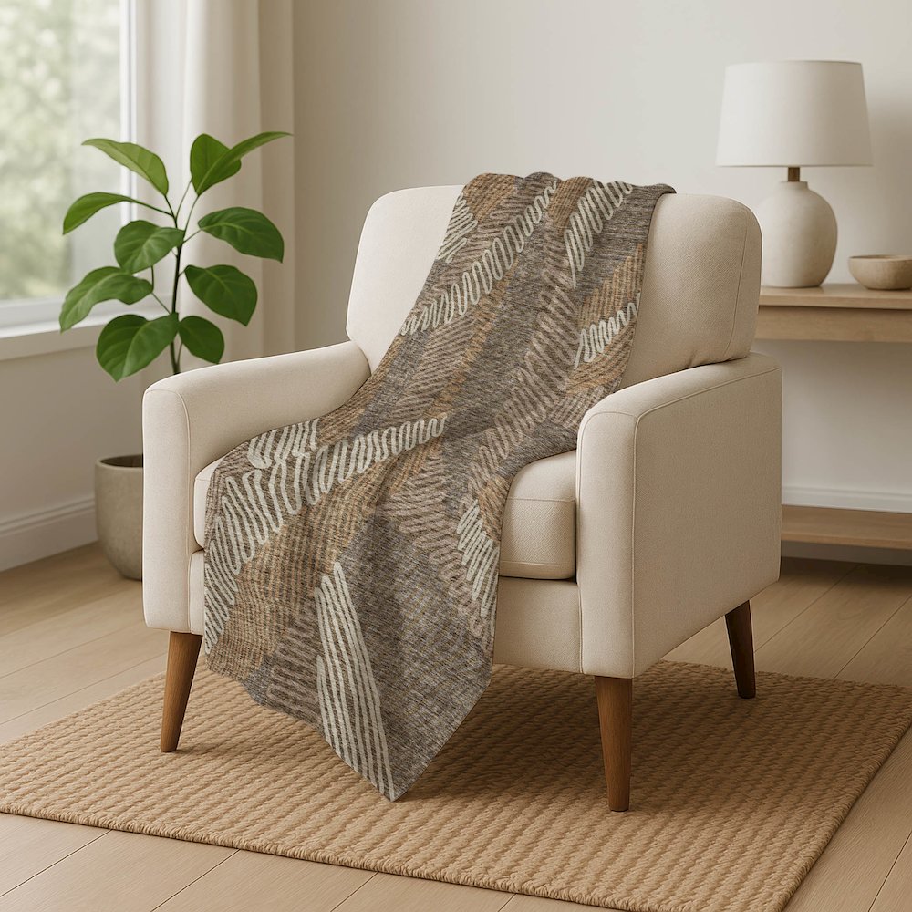 Premium Machine Washable ASB904 Brown 50" x 70" Sherpa Throw Blanket. Picture 5
