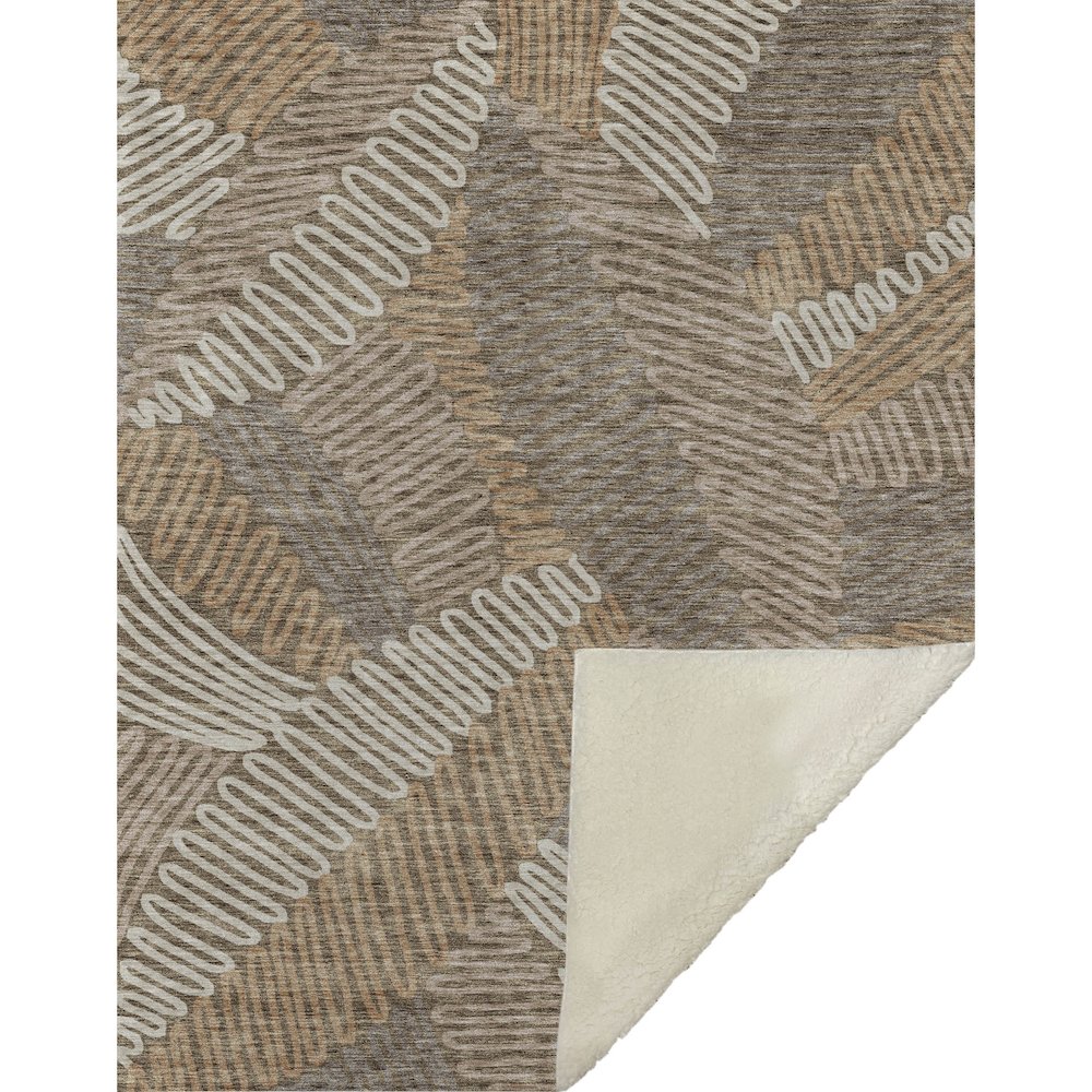 Premium Machine Washable ASB904 Brown 50" x 70" Sherpa Throw Blanket. Picture 1
