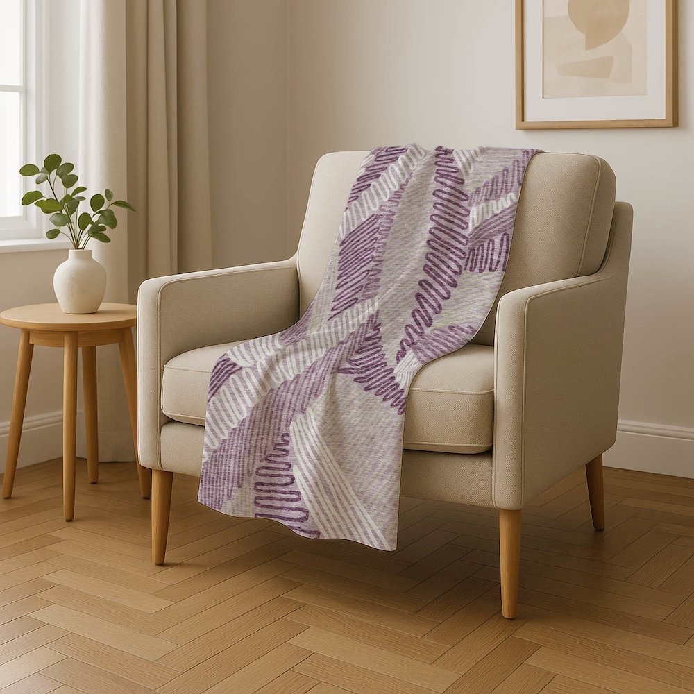 Premium Machine Washable ASB904 Lavender 50" x 70" Sherpa Throw Blanket. Picture 4