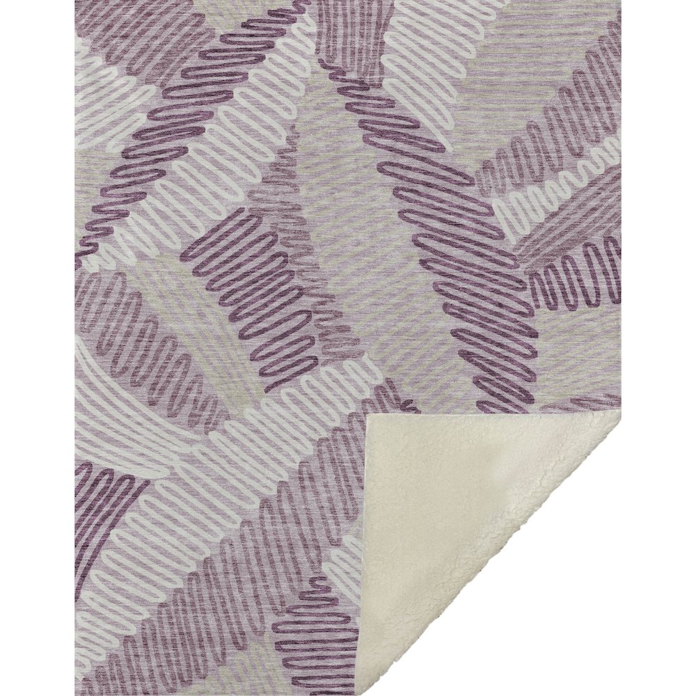 Premium Machine Washable ASB904 Lavender 50" x 70" Sherpa Throw Blanket. Picture 1