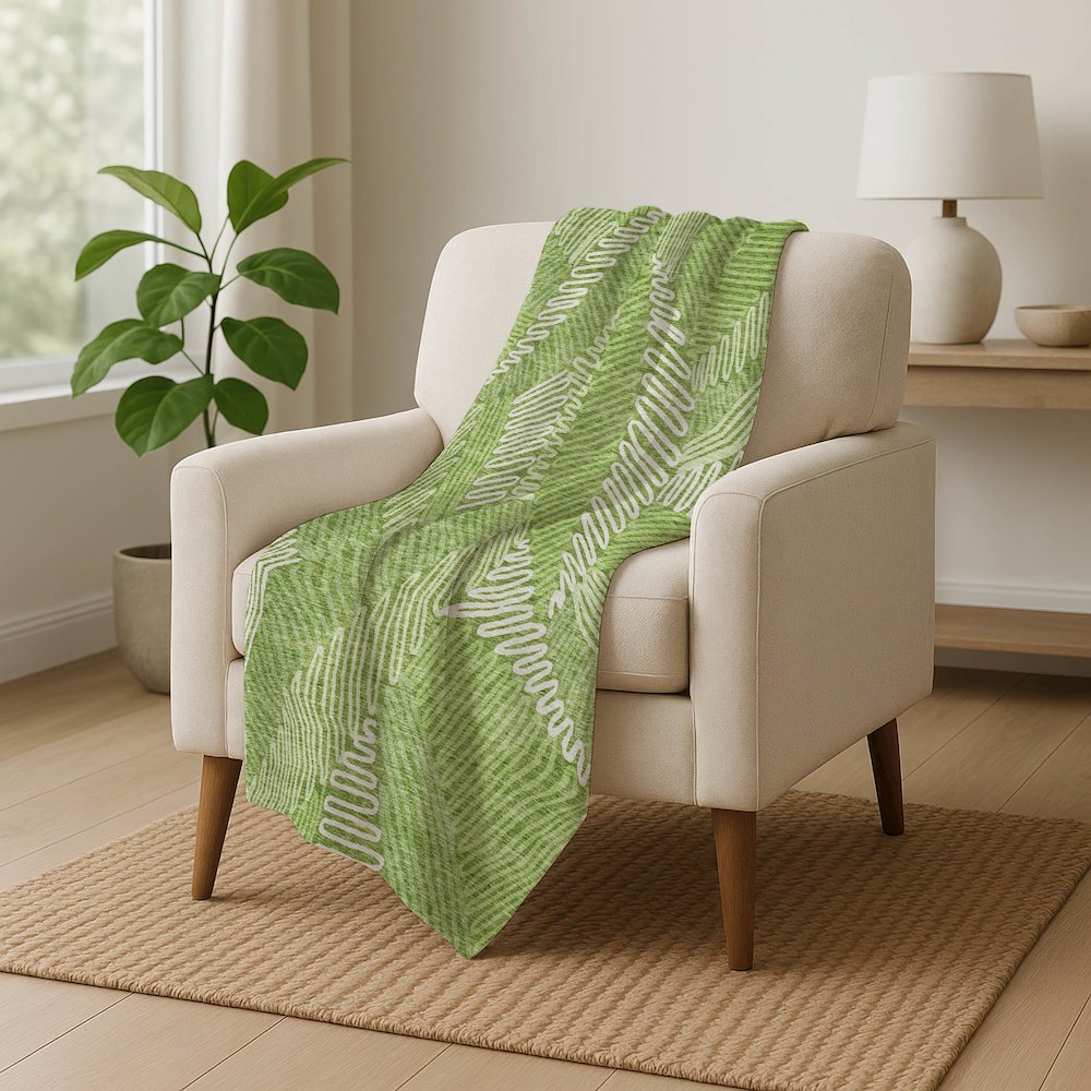 Premium Machine Washable ASB904 Lime 50" x 70" Sherpa Throw Blanket. Picture 5