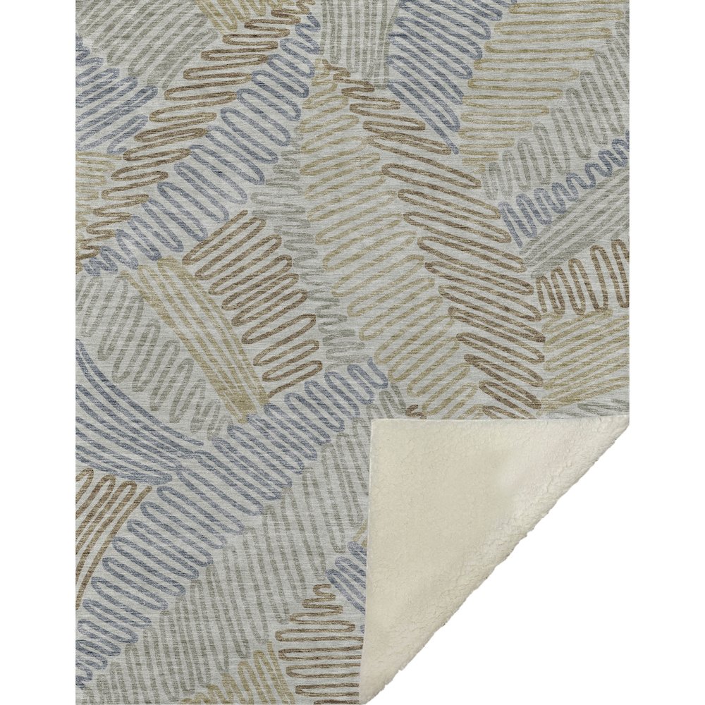 Premium Machine Washable ASB904 Taupe 50" x 70" Sherpa Throw Blanket. Picture 1