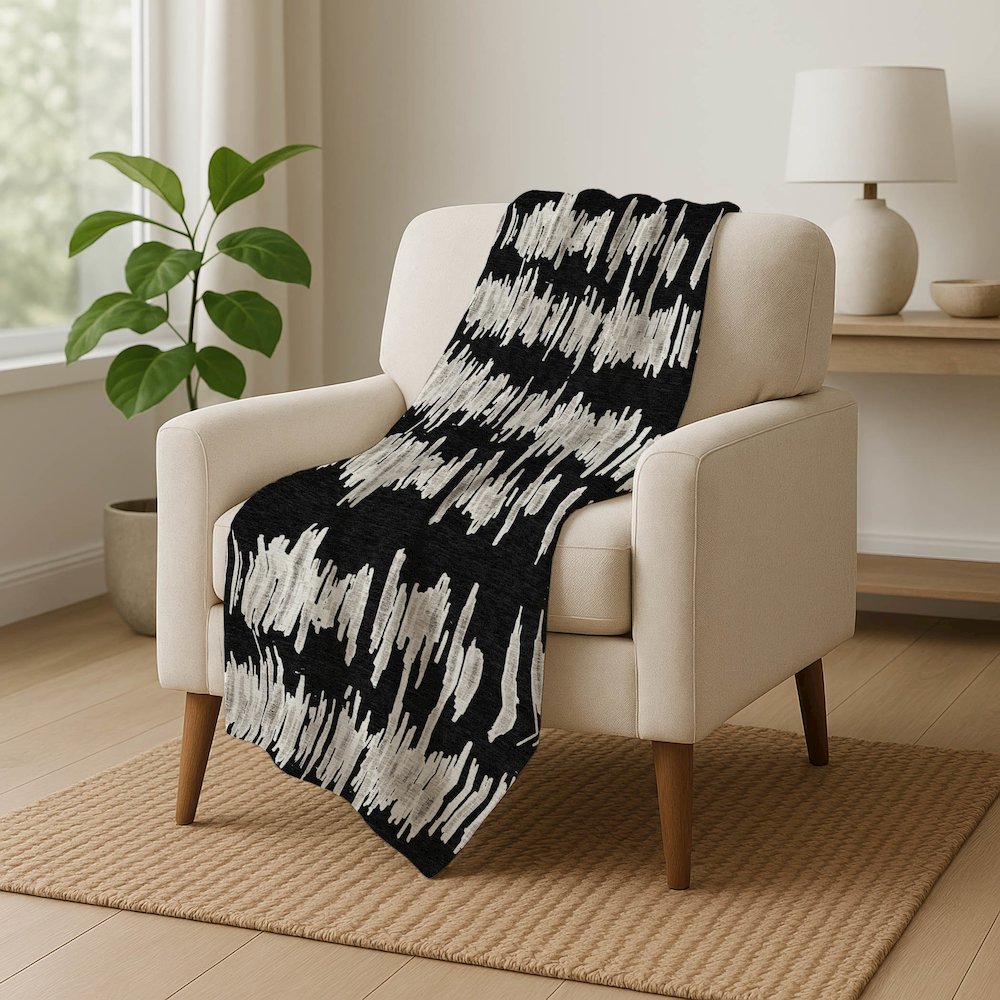 Premium Machine Washable ASB905 Black 50" x 70" Sherpa Throw Blanket. Picture 5