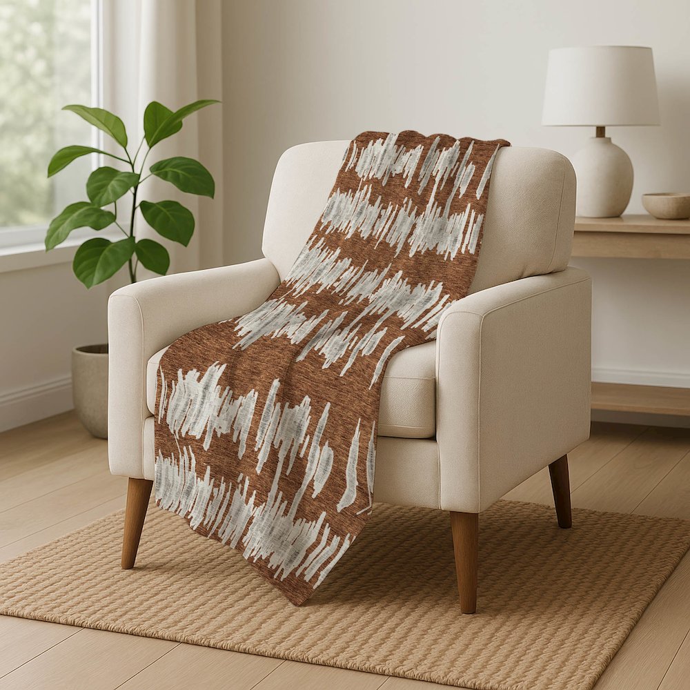 Premium Machine Washable ASB905 Paprika 50" x 70" Sherpa Throw Blanket. Picture 5