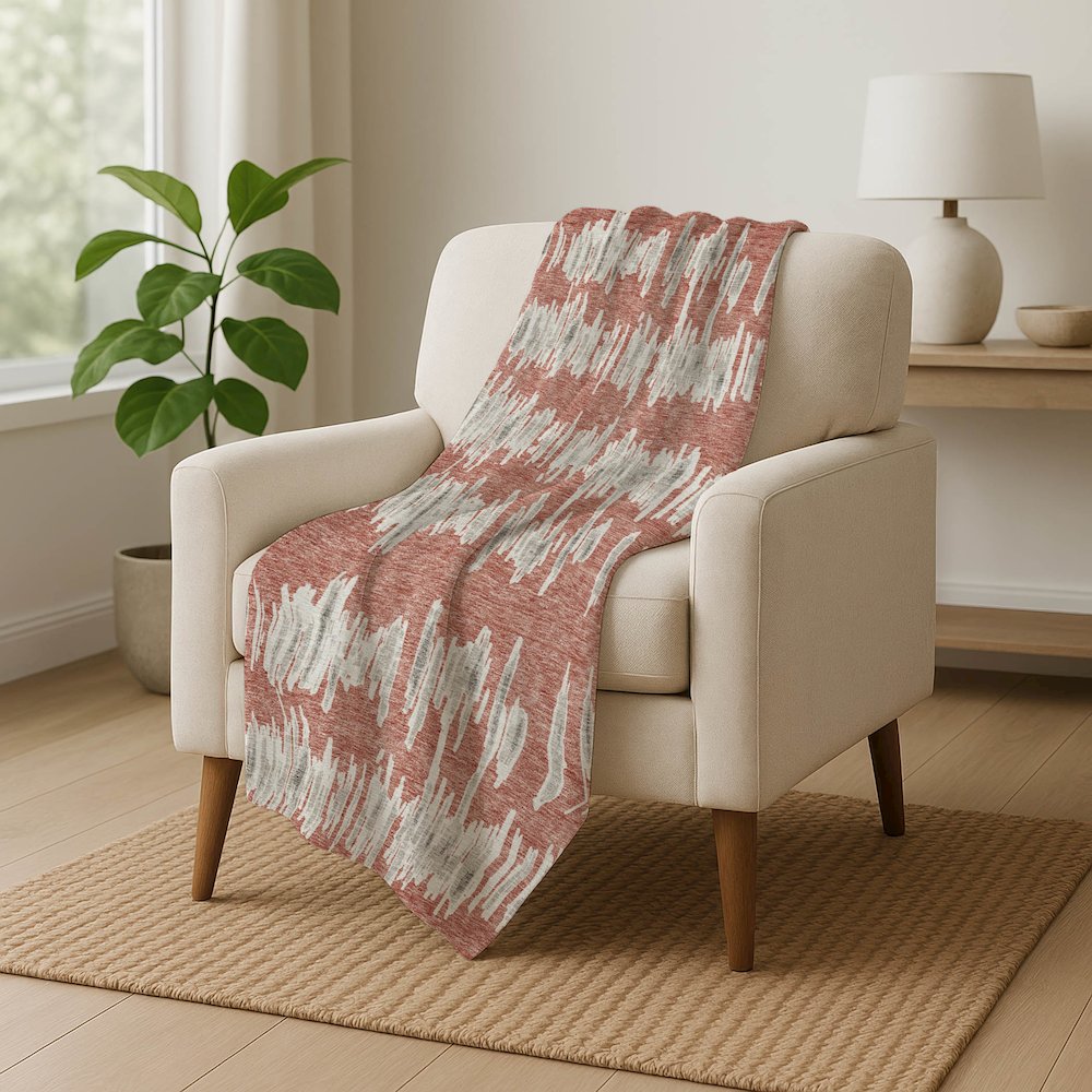 Premium Machine Washable ASB905 Salmon 50" x 70" Sherpa Throw Blanket. Picture 5
