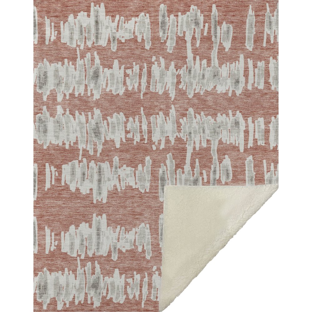 Premium Machine Washable ASB905 Salmon 50" x 70" Sherpa Throw Blanket. Picture 1