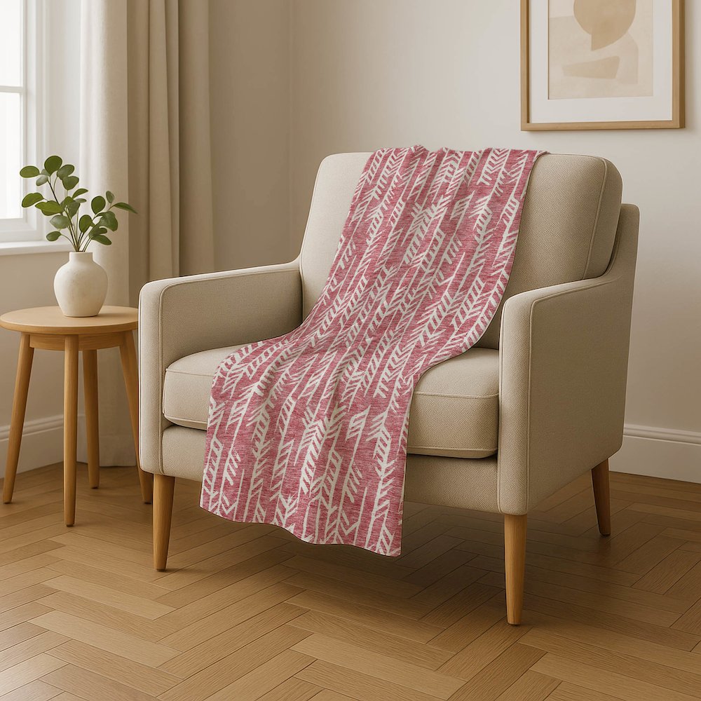 Premium Machine Washable ASB906 Blush 50" x 70" Sherpa Throw Blanket. Picture 4