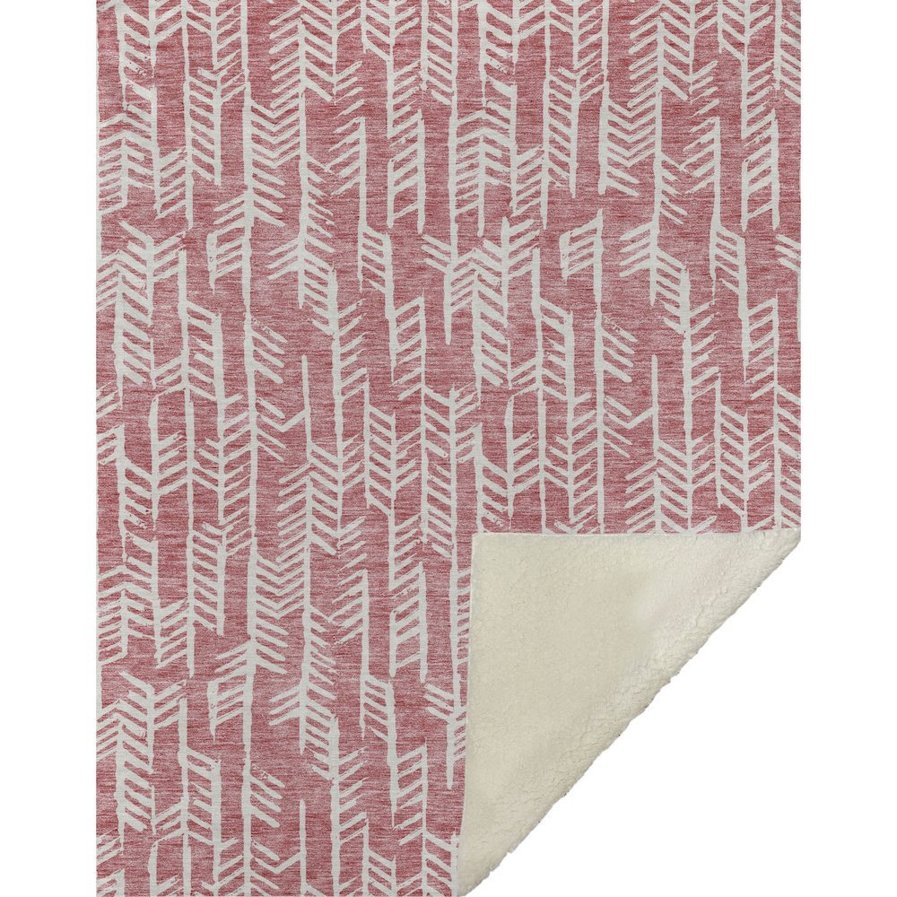 Premium Machine Washable ASB906 Blush 50" x 70" Sherpa Throw Blanket. Picture 1
