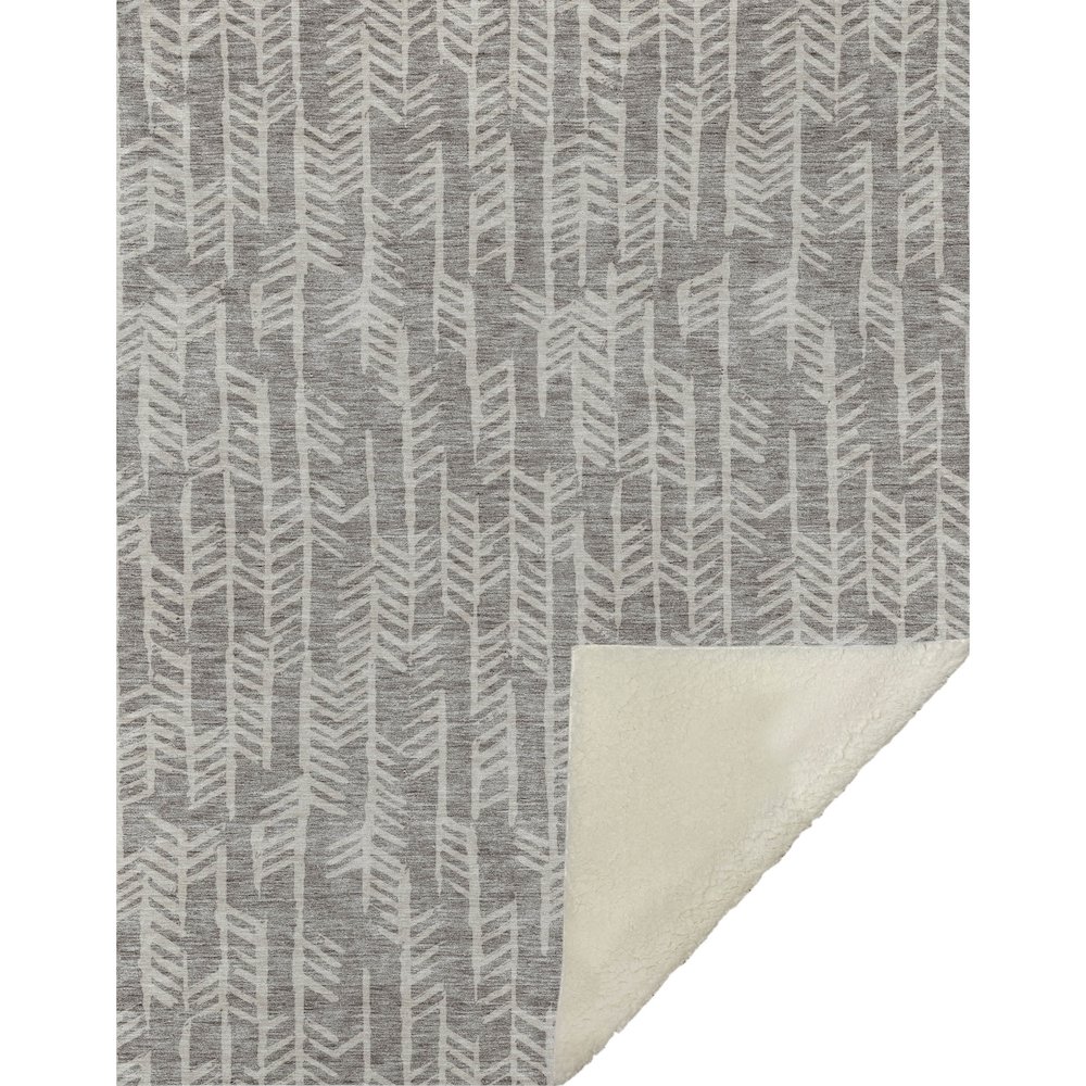 Premium Machine Washable ASB906 Taupe 50" x 70" Sherpa Throw Blanket. Picture 1
