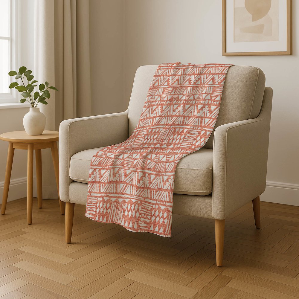 Premium Machine Washable ASB907 Coral 50" x 70" Sherpa Throw Blanket. Picture 4