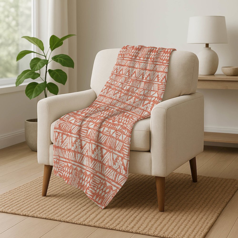 Premium Machine Washable ASB907 Coral 50" x 70" Sherpa Throw Blanket. Picture 5