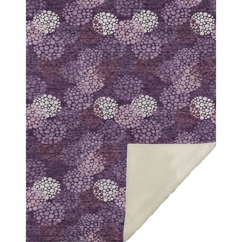 Premium Machine Washable ASB908 Eggplant 50" x 70" Sherpa Throw Blanket. Picture 1