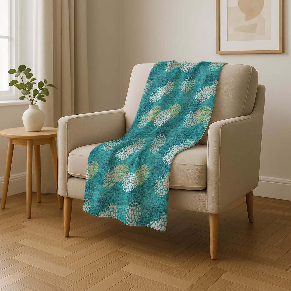 Premium Machine Washable ASB908 Emerald 50" x 70" Sherpa Throw Blanket. Picture 4