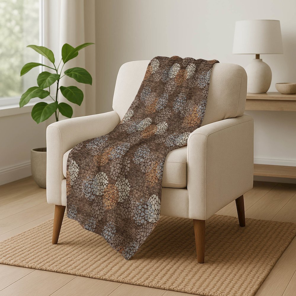Premium Machine Washable ASB908 Fudge 50" x 70" Sherpa Throw Blanket. Picture 5