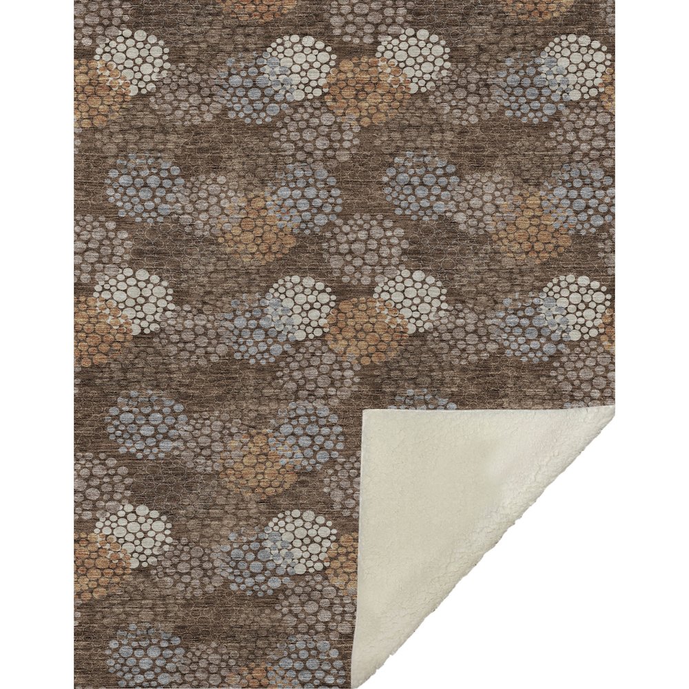 Premium Machine Washable ASB908 Fudge 50" x 70" Sherpa Throw Blanket. Picture 1