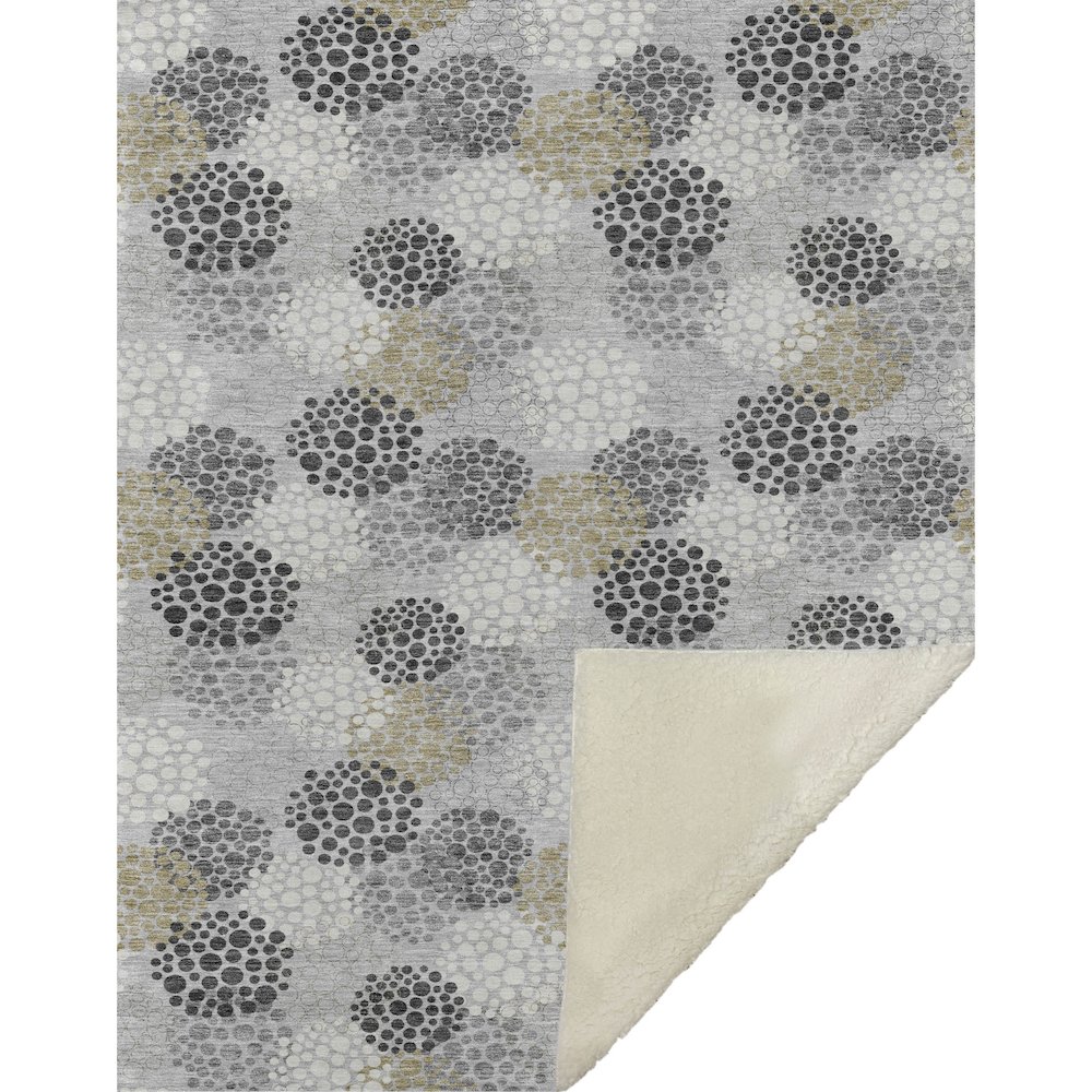 Premium Machine Washable ASB908 Gray 50" x 70" Sherpa Throw Blanket. Picture 1