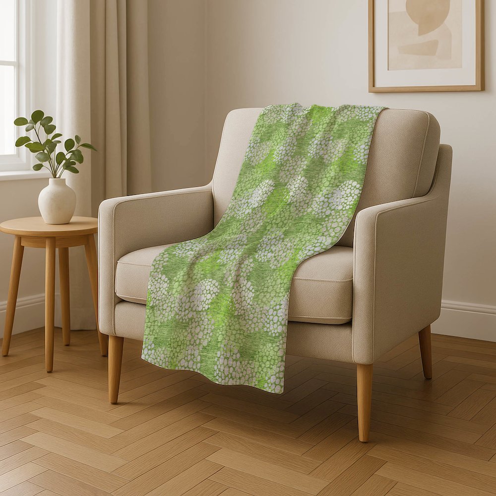 Premium Machine Washable ASB908 Green 50" x 70" Sherpa Throw Blanket. Picture 4