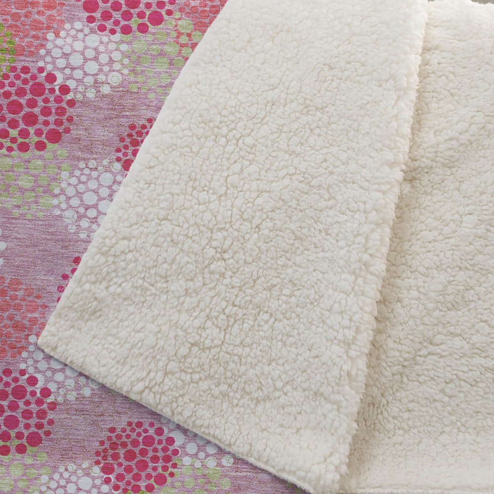 Premium Machine Washable ASB908 Pink 50" x 70" Sherpa Throw Blanket. Picture 2