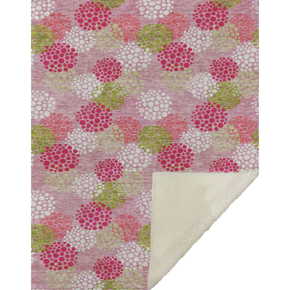 Premium Machine Washable ASB908 Pink 50" x 70" Sherpa Throw Blanket. Picture 1