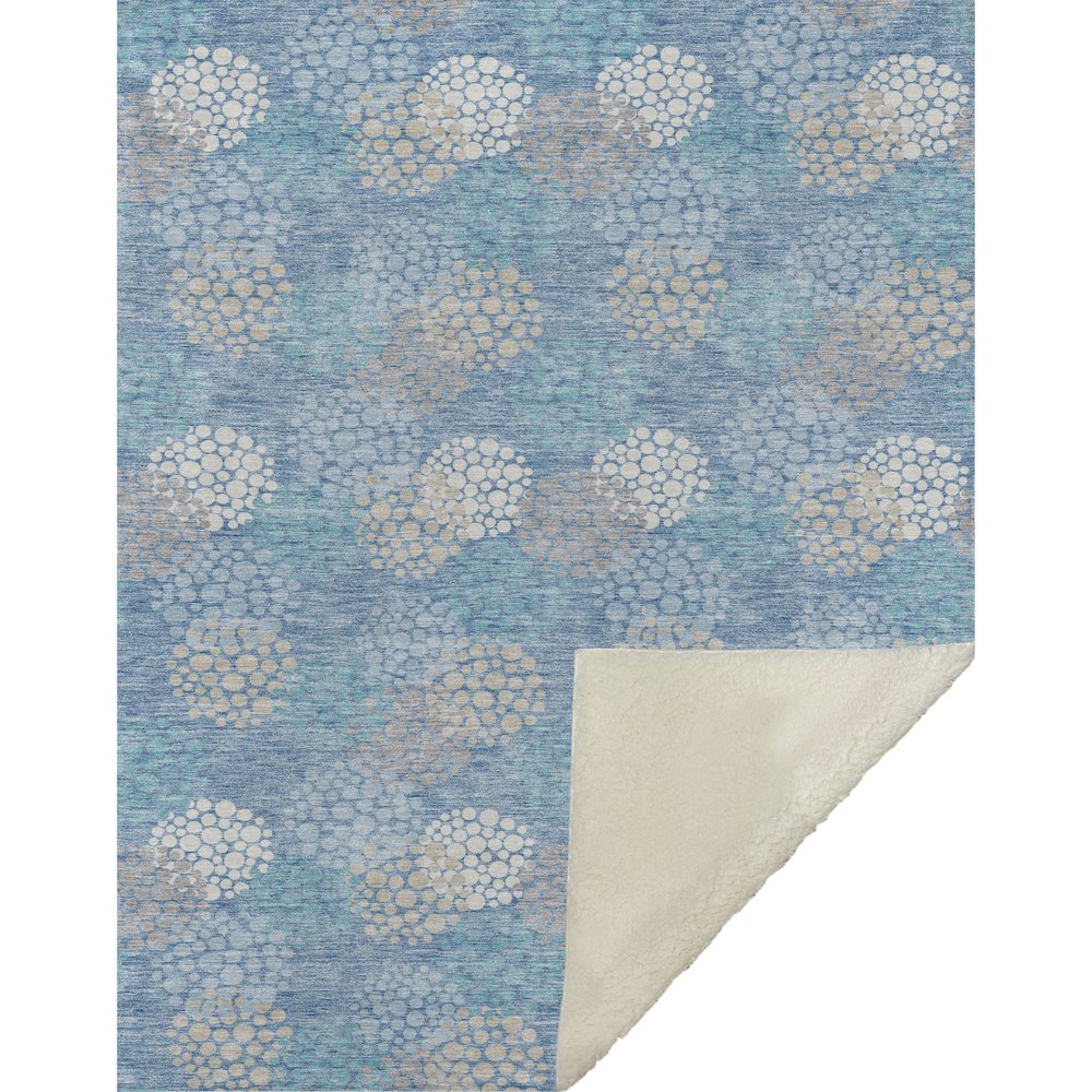 Premium Machine Washable ASB908 Sky 50" x 70" Sherpa Throw Blanket. Picture 1