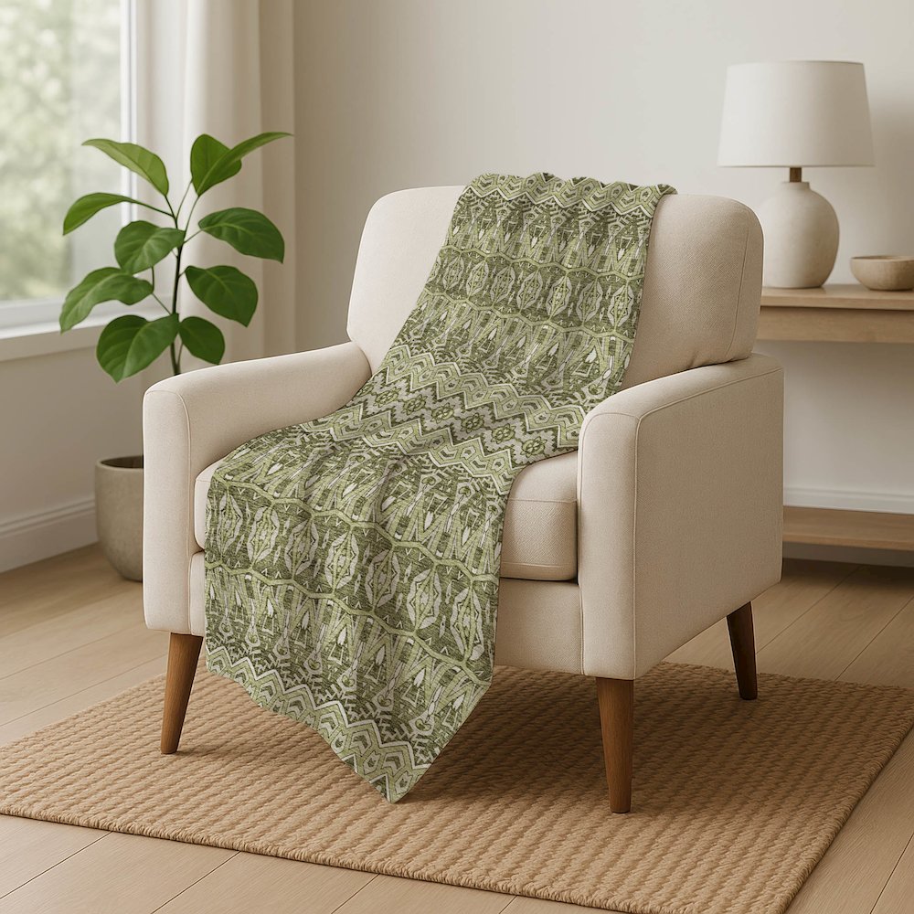 Premium Machine Washable ASB909 Aloe 50" x 70" Sherpa Throw Blanket. Picture 5