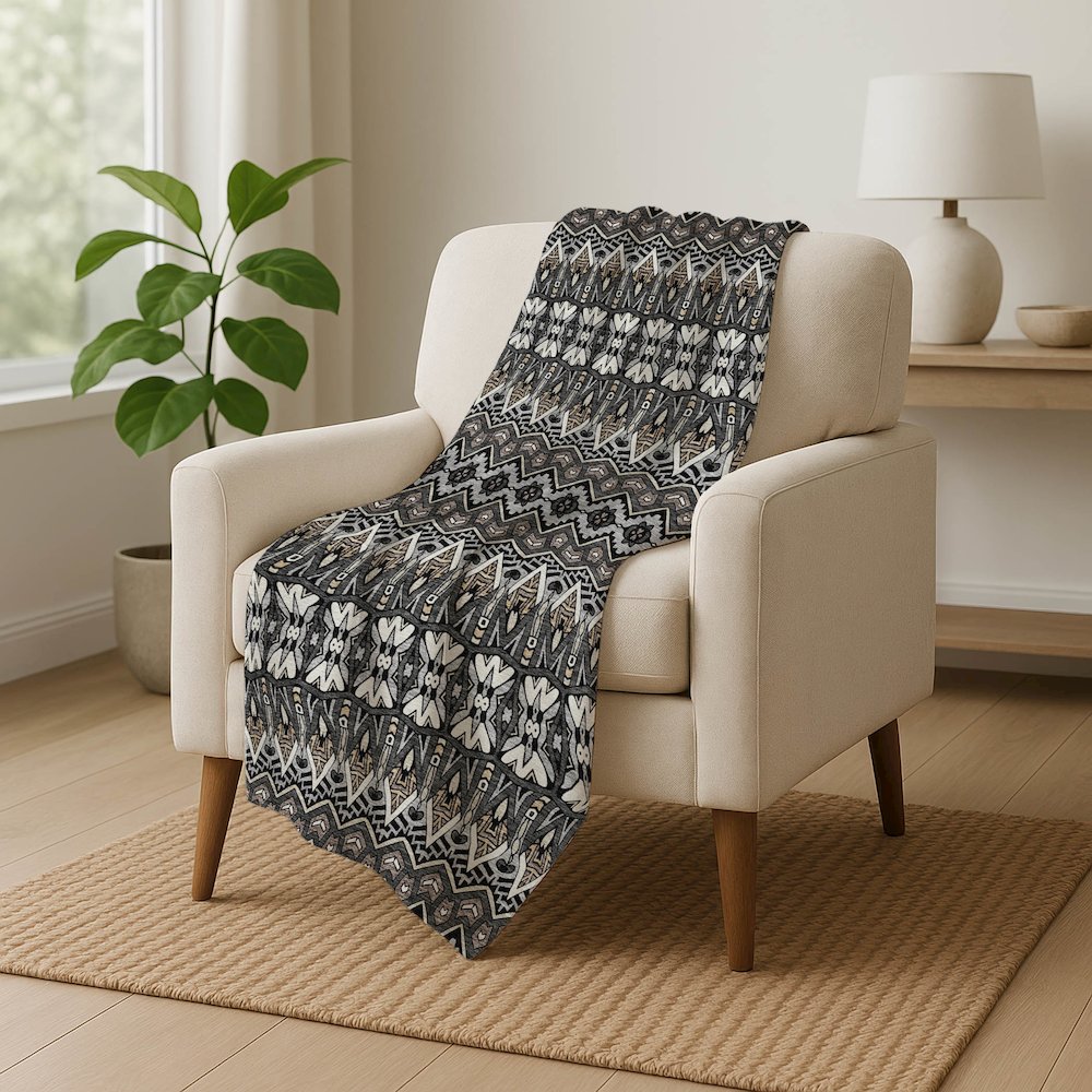 Premium Machine Washable ASB909 Charcoal 50" x 70" Sherpa Throw Blanket. Picture 5