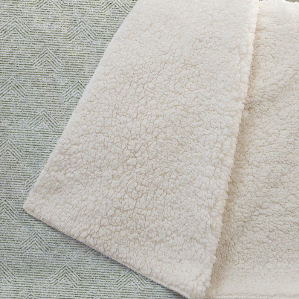 Premium Machine Washable ASB910 Aloe 50" x 70" Sherpa Throw Blanket. Picture 2