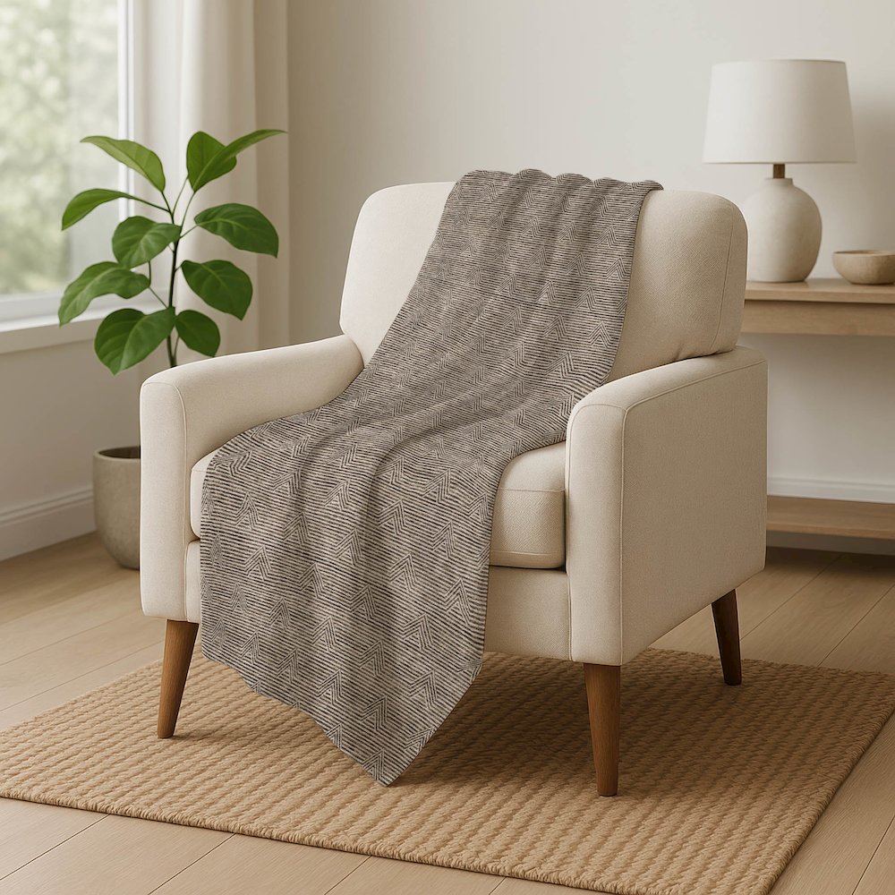 Premium Machine Washable ASB910 Brown 50" x 70" Sherpa Throw Blanket. Picture 5