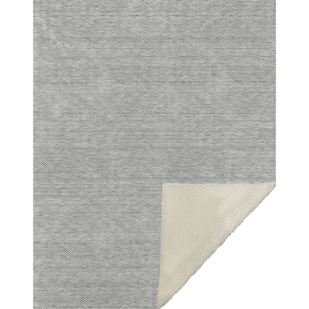 Premium Machine Washable ASB910 Gray 50" x 70" Sherpa Throw Blanket. Picture 1