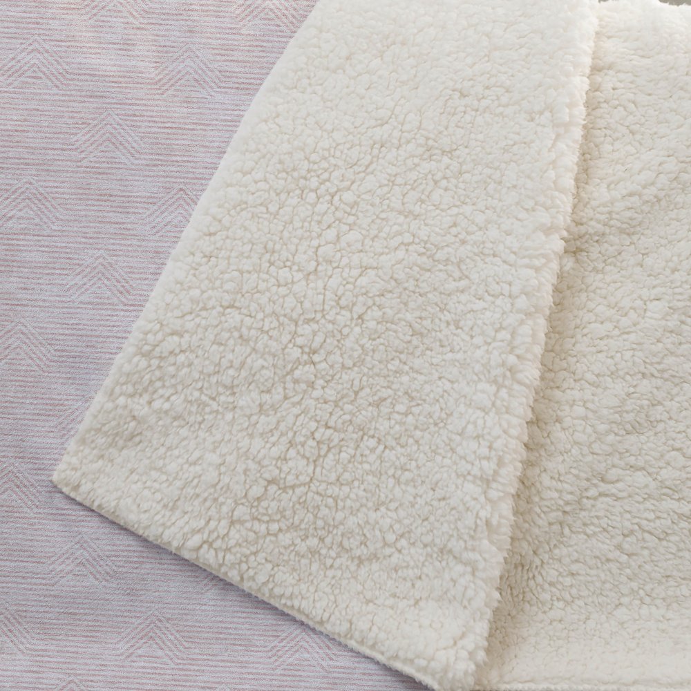 Premium Machine Washable ASB910 Pink 50" x 70" Sherpa Throw Blanket. Picture 2
