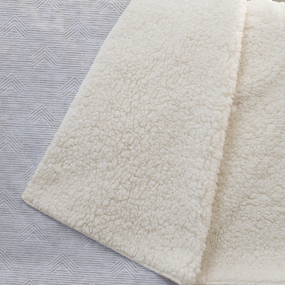 Premium Machine Washable ASB910 Taupe 50" x 70" Sherpa Throw Blanket. Picture 2