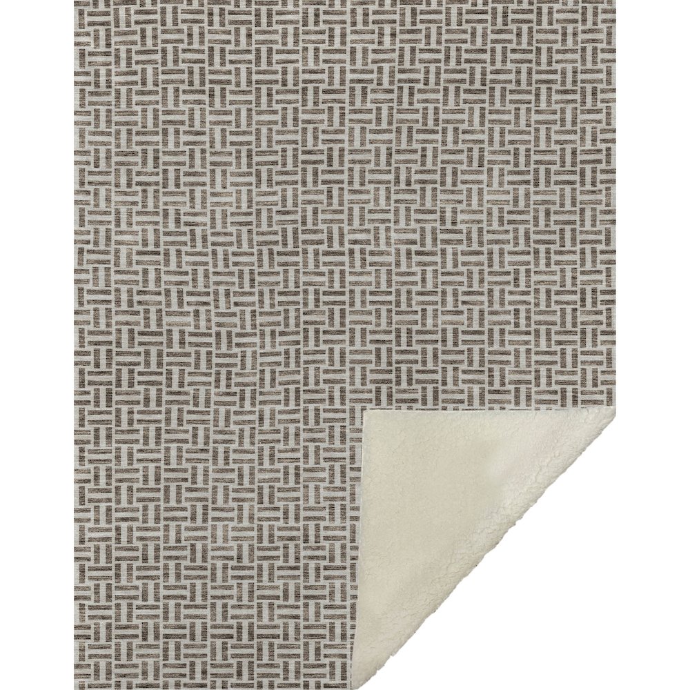 Premium Machine Washable ASB911 Brown 50" x 70" Sherpa Throw Blanket. Picture 1