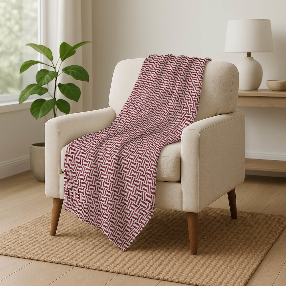 Premium Machine Washable ASB911 Burgundy 50" x 70" Sherpa Throw Blanket. Picture 5