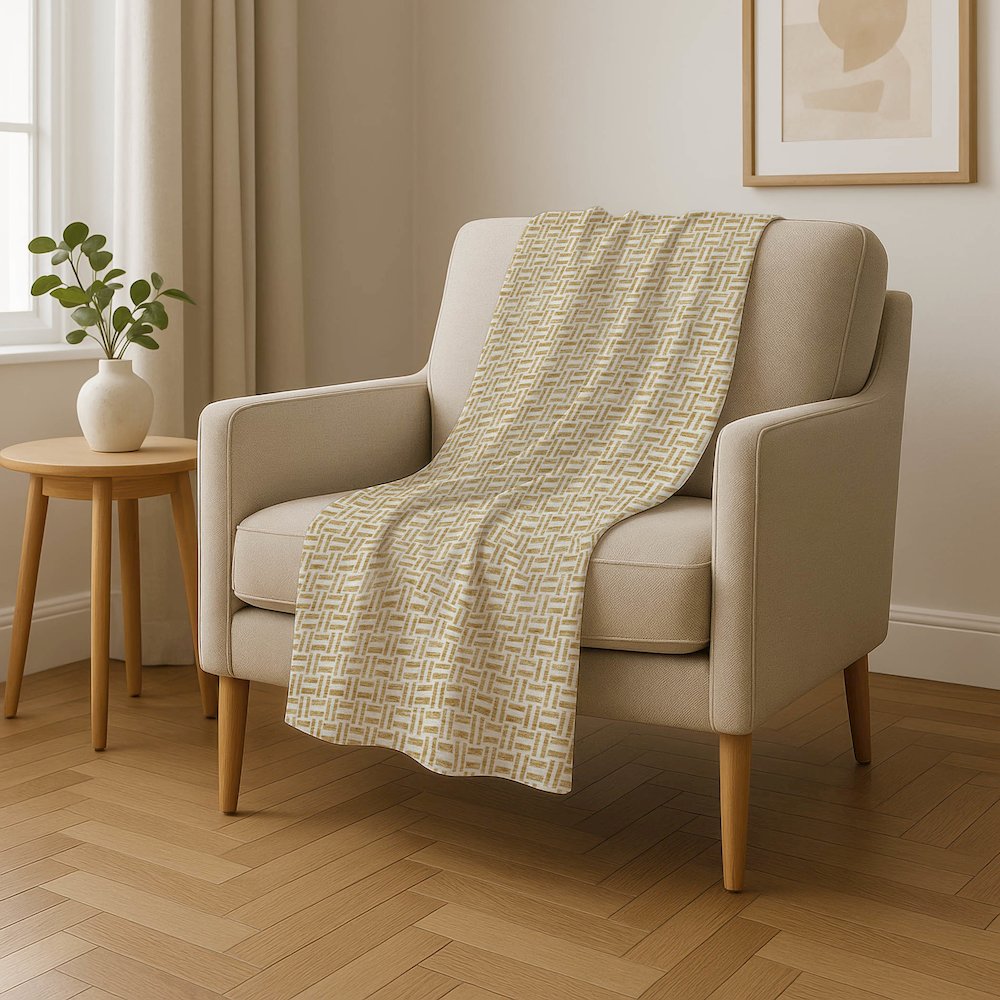 Premium Machine Washable ASB911 Gold 50" x 70" Sherpa Throw Blanket. Picture 4
