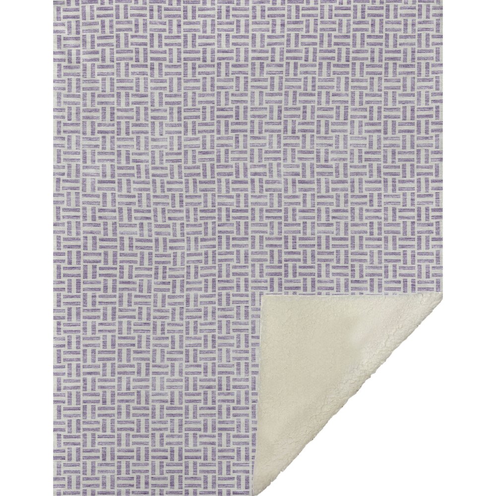 Premium Machine Washable ASB911 Lavender 50" x 70" Sherpa Throw Blanket. Picture 1