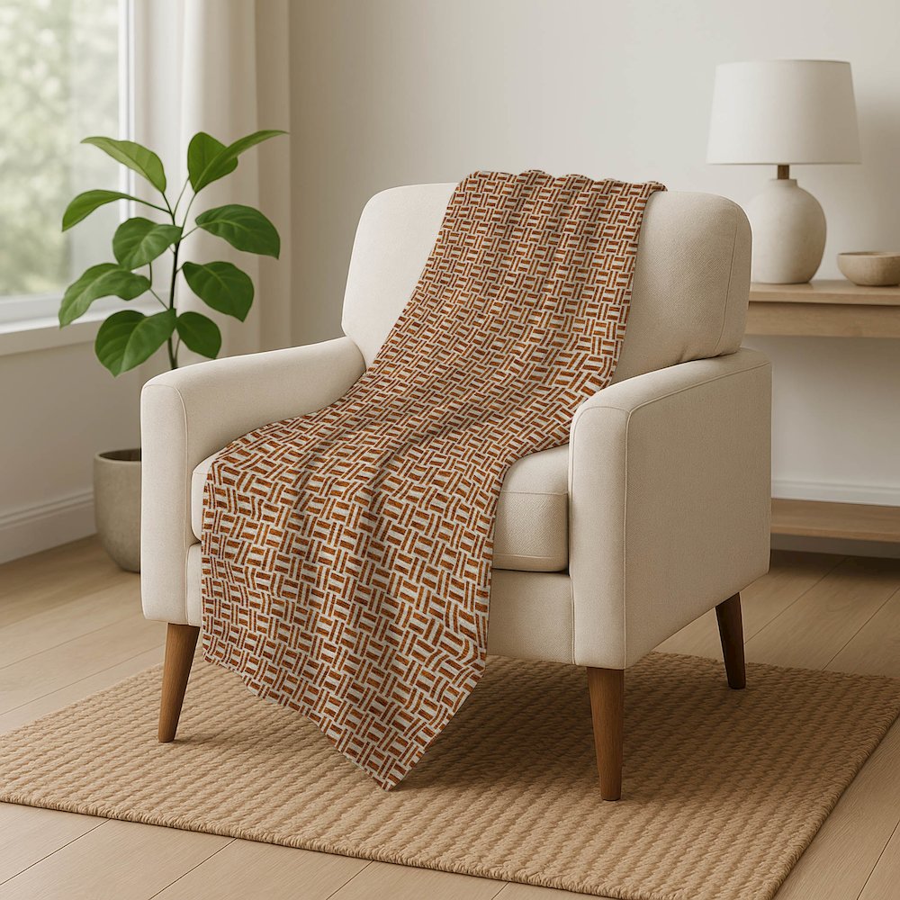 Premium Machine Washable ASB911 Paprika 50" x 70" Sherpa Throw Blanket. Picture 5