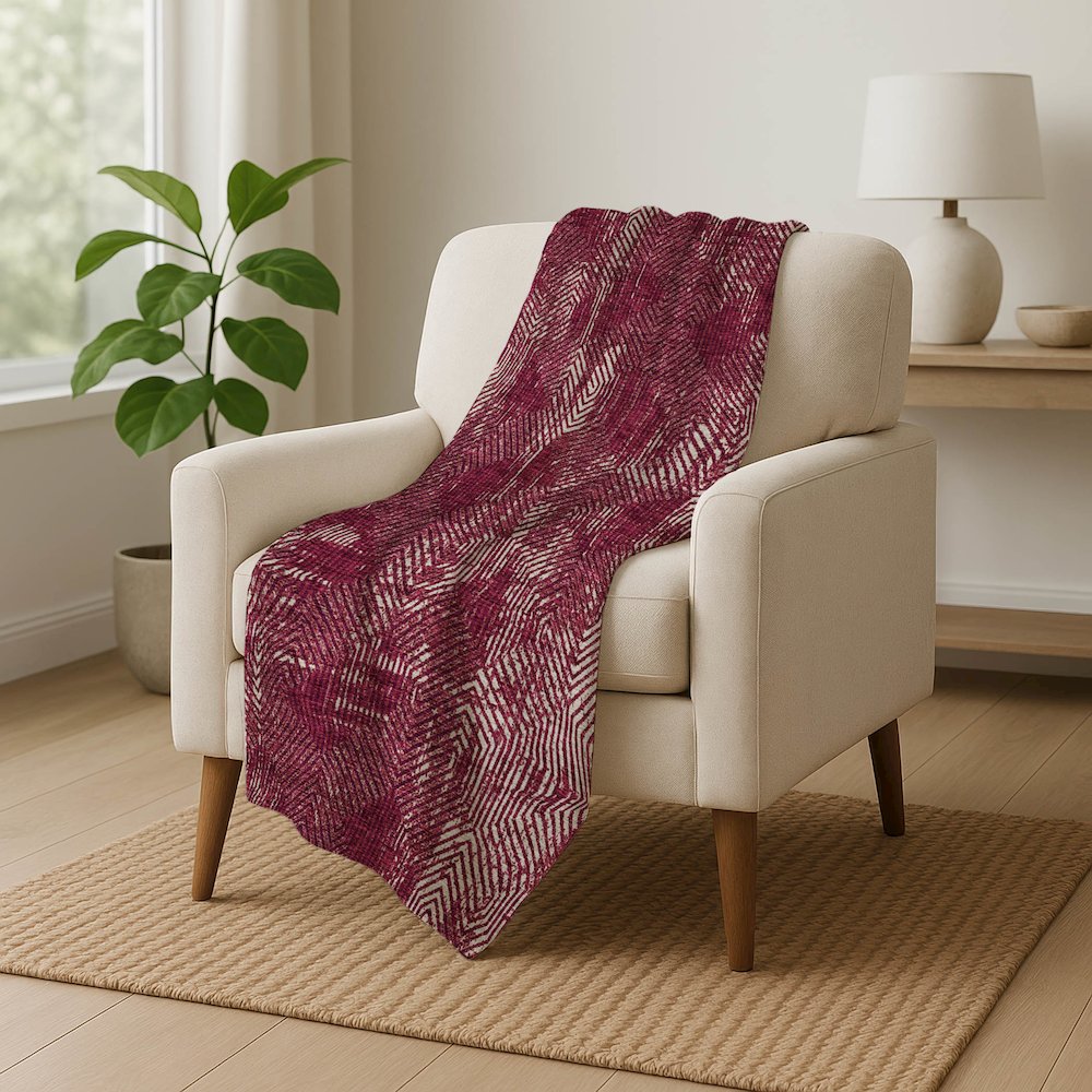 Premium Machine Washable ASB912 Burgundy 50" x 70" Sherpa Throw Blanket. Picture 5