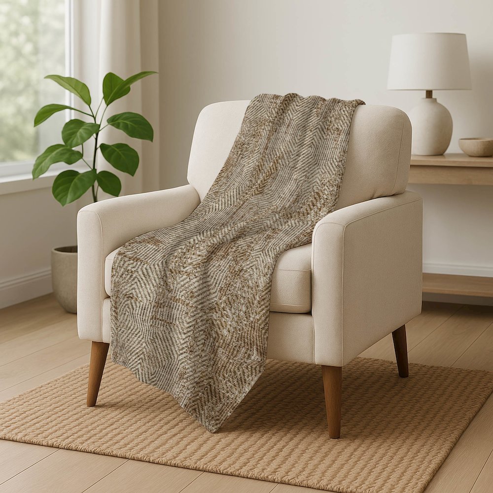 Premium Machine Washable ASB912 Mocha 50" x 70" Sherpa Throw Blanket. Picture 5