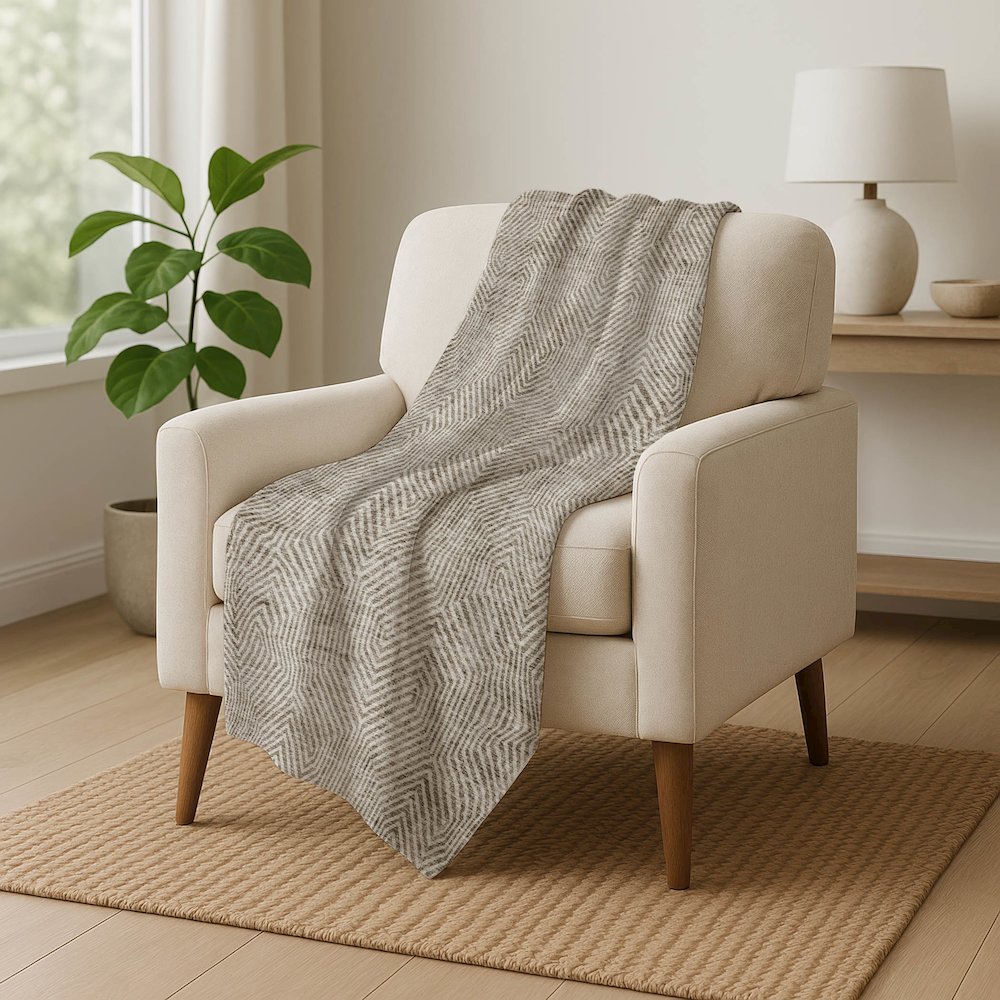 Premium Machine Washable ASB912 Taupe 50" x 70" Sherpa Throw Blanket. Picture 5