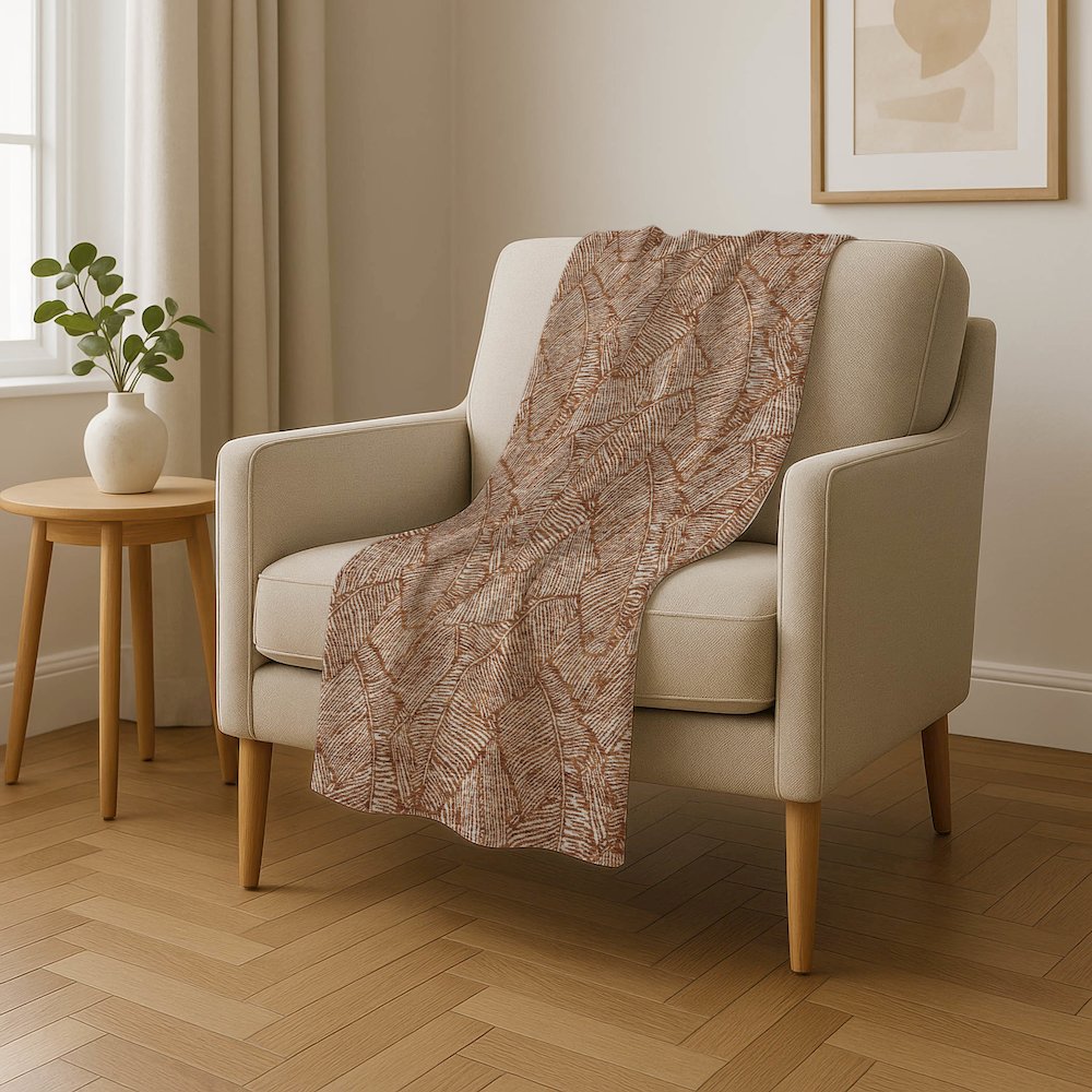 Premium Machine Washable ASB913 Paprika 50" x 70" Sherpa Throw Blanket. Picture 4