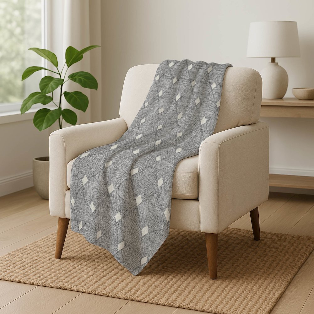 Premium Machine Washable ASB914 Gray 50" x 70" Sherpa Throw Blanket. Picture 5