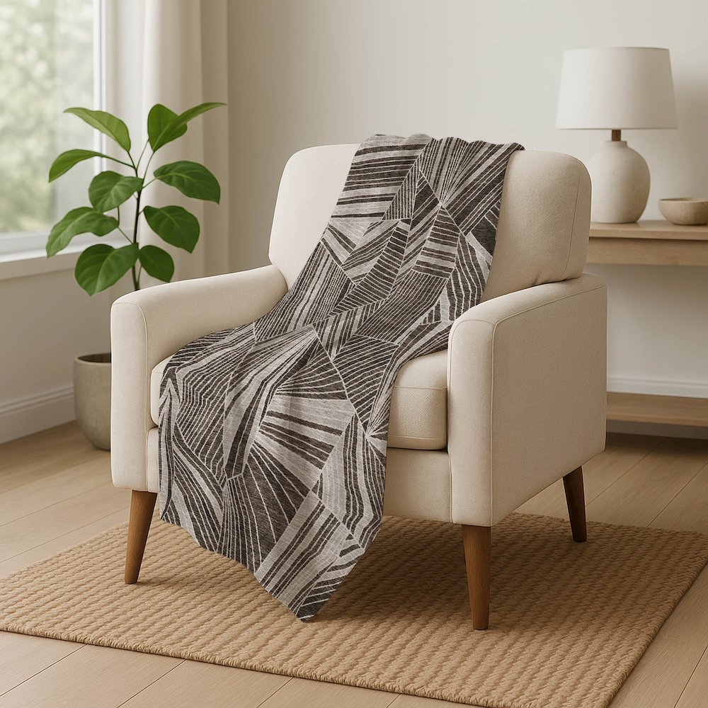 Premium Machine Washable ASB915 Brown 50" x 70" Sherpa Throw Blanket. Picture 5