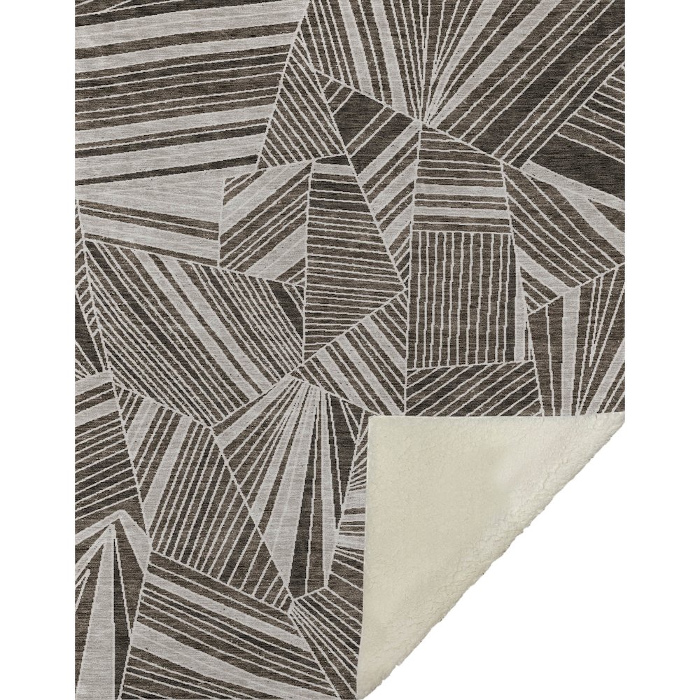 Premium Machine Washable ASB915 Brown 50" x 70" Sherpa Throw Blanket. Picture 1
