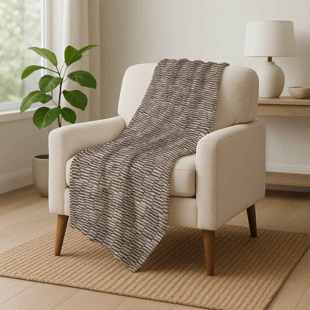 Premium Machine Washable ASB918 Brown 50" x 70" Sherpa Throw Blanket. Picture 5