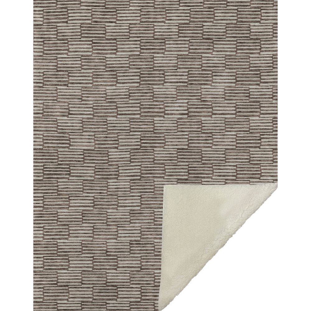 Premium Machine Washable ASB918 Brown 50" x 70" Sherpa Throw Blanket. Picture 1